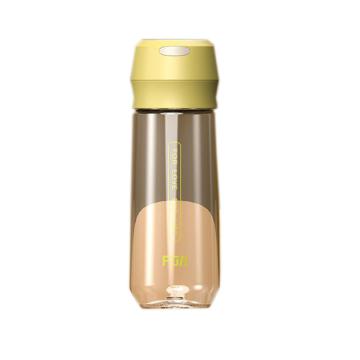 富光 優格塑料杯，FAS7101-600大容量杯子男女便攜式時尚太空杯 600ML 黃色