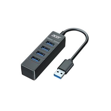 宏碁/ACER 集线器，A410-1 USB3.0扩展器转换接头多功能HUB 1米 长条形 售卖规格：1盒