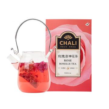 茶里/CHALI 袋泡茶，玫瑰洛神花茶盒装40g 4g/包 售卖规格：10包/盒