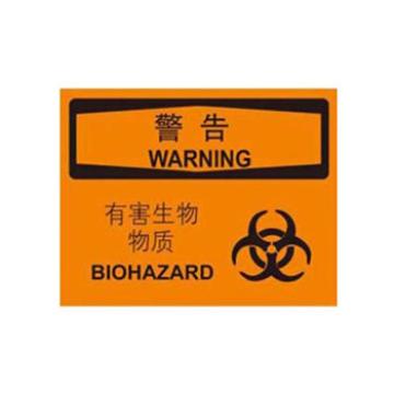 Blive OSHA警告标识-有害生物物质，自粘性乙烯，250×315mm，BL-S-32835 售卖规格：1包