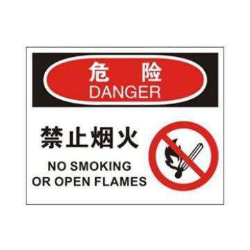 Blive 火灾消防类危险标识危险-禁止烟火，1mm铝板，250×315mm，BL-AL-33080 售卖规格：1包