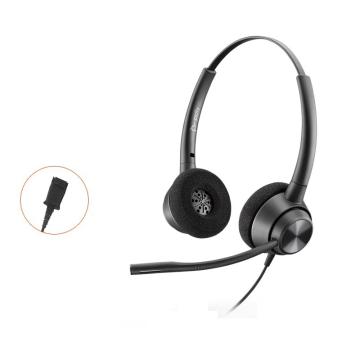 缤特力/Plantronics 话务耳机，QD接口EP320-QD 双耳去噪头戴式耳麦 QD快速插拔需另配线使用 售卖规格：1套