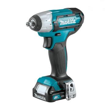 牧田/makita 充电式电动冲击扳手，TW141DSAJ ，最大扭矩145Nm适用M8-M16,1/2寸,12V/2.0Ah电池两电一充 售卖规格：1台