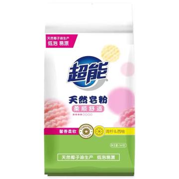 超能 天然皂粉，青柠西柚（柔软）360g 售卖规格：1包