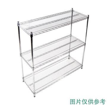 美之高 碳钢镀铬网层置物架,工业级,每层250kg,二层,尺寸mm:450×450×1000mm，安装费另询 售卖规格：1个