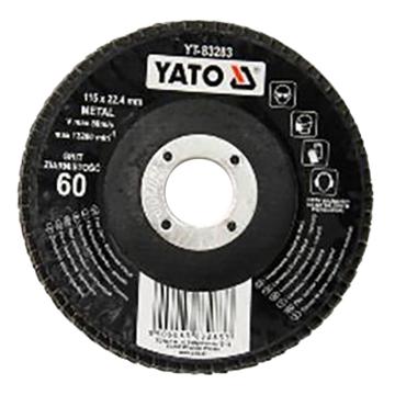 易尔拓/YATO 棕刚玉钹型百叶轮，YT-83283 115×22.23，60# 售卖规格：1个