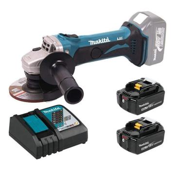 牧田/makita 充电式角向磨光机角磨机打磨机，DGA452RME ，盘径115mm回转数11000，18V4.0Ah两电一充 售卖规格：1台