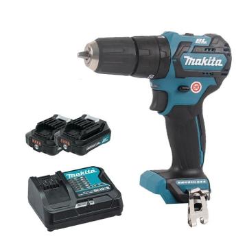 牧田/makita 充电式无刷冲击起子电钻，HP332DSME ，夹持10mm，最大35/21Nm，12V 4.0Ah电池两电一充 售卖规格：1台