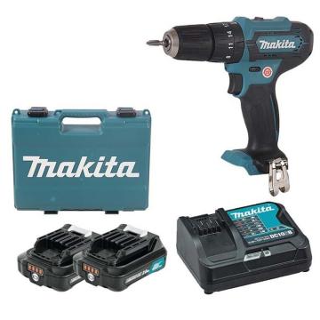 牧田/makita 充电式冲击起子电钻手电钻，HP333DSAE ，最大夹持10mm，30/14Nm，12V 2.0Ah电池两电一充 售卖规格：1台