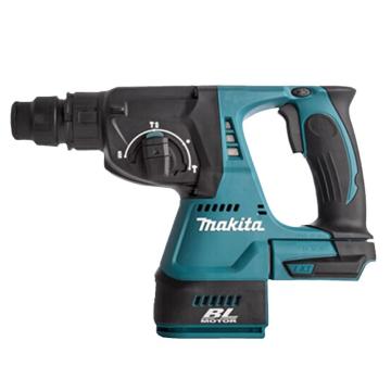 牧田/makita 充电式无刷三功能电锤，DHR242RTEW ，四坑柄，夹持24mm 18V 5.0Ah两电一充，配集尘装置 售卖规格：1台