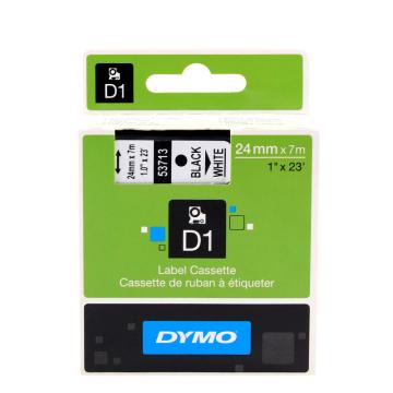 DYMO 商用D1电子标签带，SC53713 白底/黑字 24mm*7m 售卖规格：1卷
