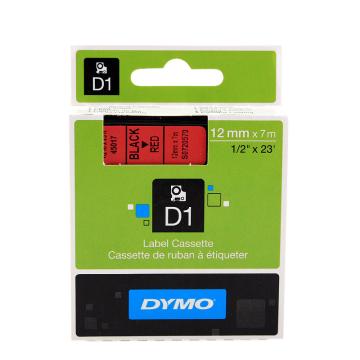 DYMO 商用D1电子标签带，SC45017 红底/黑字 12mm*7m 售卖规格：1卷