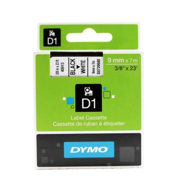 DYMO 商用D1电子标签带，SC40913 白底/黑字 9mm*7m 售卖规格：1卷