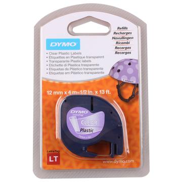 DYMO 易可贴标签带，SC12267 (透明底/黑字) 4m/卷 售卖规格：1卷