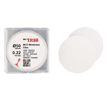 泰坦 微孔滤膜 混合纤维素（MCE） 0.22μm 50mm，1盒（50片/小盒,100片/盒）FXLM-0007 售卖规格：1盒