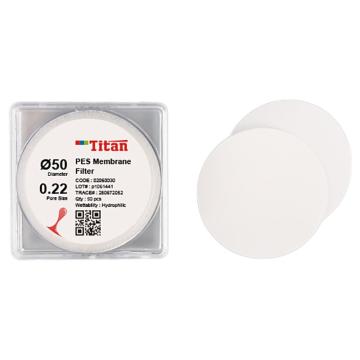 泰坦 微孔滤膜 聚醚砜（PES） 0.22μm 50mm，1盒（50片/小盒,100片/盒）FXLM-0011 售卖规格：1盒