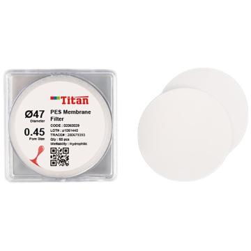 泰坦 微孔滤膜 聚醚砜（PES） 0.45μm 47mm，1盒（50片/小盒,100片/盒）FXLM-0010 售卖规格：1盒