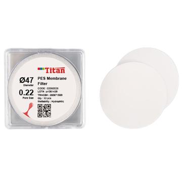 泰坦 微孔滤膜 聚醚砜（PES） 0.22μm 47mm，1盒（50片/小盒,100片/盒）FXLM-0009 售卖规格：1盒