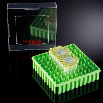 泰坦 塑料冷冻盒，PC 耐受温度范围：-196℃到121℃ 红黄蓝绿四色装 100格，1袋（4个/袋，6袋/箱），SWDC-H0003 售卖规格：1袋