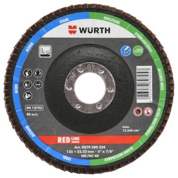 伍尔特/WURTH 百页轮-刚玉凸面型，0579580314 直径115mm×22.23mm×粒度40# 售卖规格：10个/包