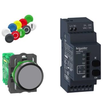 施耐德电气 塑料按钮头发射器，XB5RFA02 可编程接收器，2路CO 售卖规格：1个