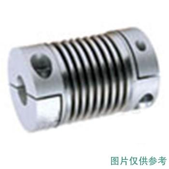 天硕传动 波纹管联轴器，TS1C 外径25/长度37/内孔6/外孔10mm，两端铝合金，中间波纹管304不锈钢 售卖规格：1个