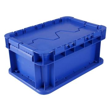 Raxwell 翻盖可堆周转箱，RHSS4070 TK-A,尺寸(mm):300×200×148,容量5.4L,蓝色 售卖规格：1个