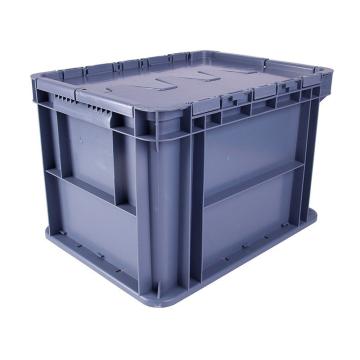 Raxwell 翻盖可堆周转箱，RHSS4073 TK-C,尺寸(mm):400×300×280,容量24.0L,灰色 售卖规格：1个