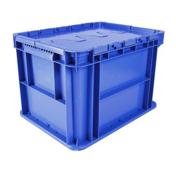 Raxwell 翻盖可堆周转箱，RHSS4074 TK-C,尺寸(mm):400×300×280,容量24.0L,蓝色 售卖规格：1个
