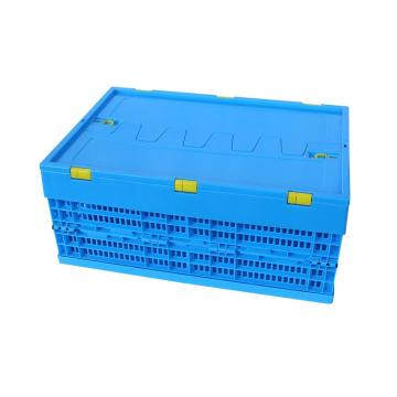 Raxwell 带盖折叠筐，尺寸(mm)，外：600×400×250，内：560×360×240，蓝色