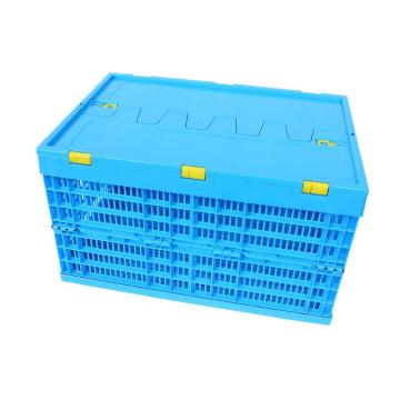 Raxwell 带盖折叠筐，尺寸(mm)，外：600×400×340，内：560×360×330，蓝色