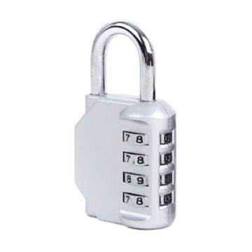 罕码 锌合金密码锁（四位密码）宽度43mm，HMLK3008 银色 售卖规格：1个