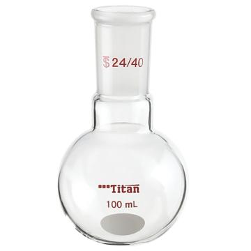 泰坦 平底烧瓶，磨口：24/40，100ml 特优级，TF124100 售卖规格：1个