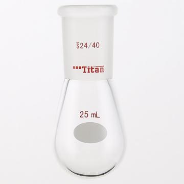 泰坦 厚壁茄型瓶，高强度，磨口：24/40，25ml 特优级 爆款，TF312425 售卖规格：1个