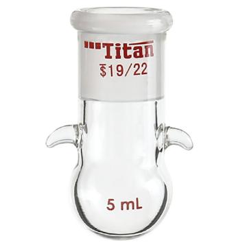泰坦 具挂钩圆底烧瓶，磨口：19/22，5ml 特优级，TF331905 售卖规格：1个
