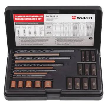伍尔特/WURTH 断螺栓取出器组套，069014 (M5-M16),25件套 售卖规格：1套