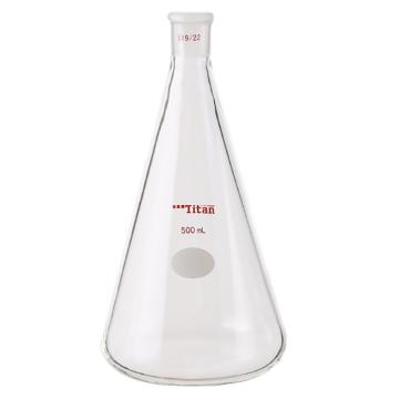 泰坦 三角瓶，厚壁高强度，磨口：19#，500ml 特优级，TF669500-1 售卖规格：1个