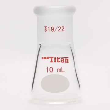 泰坦 三角瓶，厚壁高强度，磨口：19/22，10ml 特优级，TF661910 售卖规格：1个