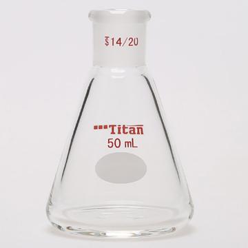 泰坦 三角瓶，厚壁高强度，磨口：14/20，50ml 特优级，TF661450 售卖规格：1个