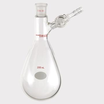 泰坦 反应茄瓶，磨口：14/20，200ml，玻璃节门 特优级，TF901200G 售卖规格：1个