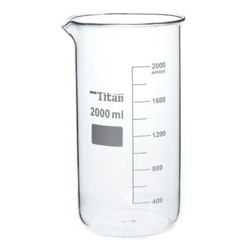 泰坦 高型烧杯 2000ml，1盒（2只/盒）TY1-0131 售卖规格：1盒