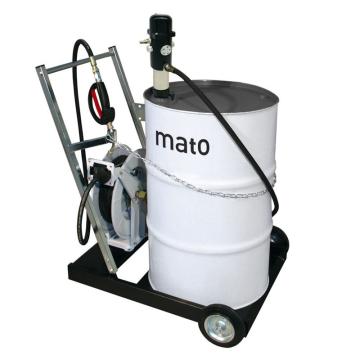 pneuMATO 3气动泵，可移动套装，用于200 L油桶，带软管卷盘和油控枪
