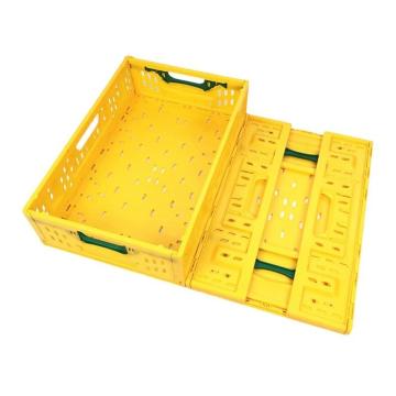 力禾 气浮折叠筐，LC-ZD-5,黄色 尺寸:600×400×170mm 售卖规格：1个