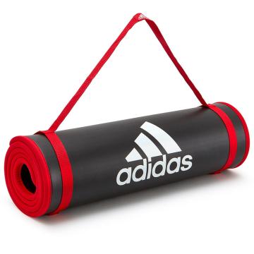 阿迪达斯/adidas 瑜伽垫，ADMT-12235 NBR材质男女防滑减震健身垫10mm厚红边黑色 售卖规格：1条
