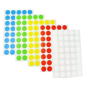 泰坦 彩色圆点标签，φ16mm，适合分类标识，（适合铅笔、钢笔、油性笔），1袋（5色各2页），TYBQ-0049 售卖规格：1袋