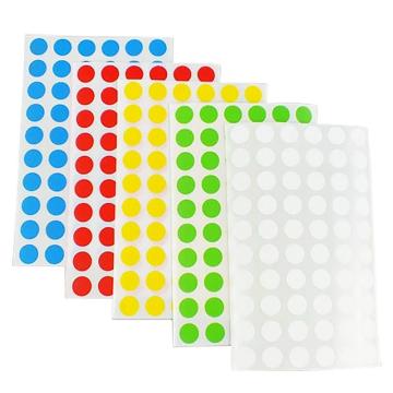 泰坦 彩色圆点标签，φ12mm，适合分类标识，（适合铅笔、钢笔、油性笔），1袋（5色各2页），TYBQ-0048 售卖规格：1袋