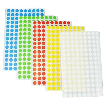 泰坦 彩色圆点标签，φ8mm，适合分类标识，（适合铅笔、钢笔、油性笔），1袋（5色各2页），TYBQ-0047 售卖规格：1袋