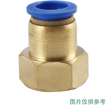 谦华智科 内螺纹直通气管接头，PCF12-04 接管外径Φ12mm，内螺纹规格4分 售卖规格：1个