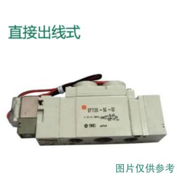 SMC 两位单电控5通电磁阀，SY5120-5D-01F-F1-Q DIN型插座式,带插头,DC24V 售卖规格：1个