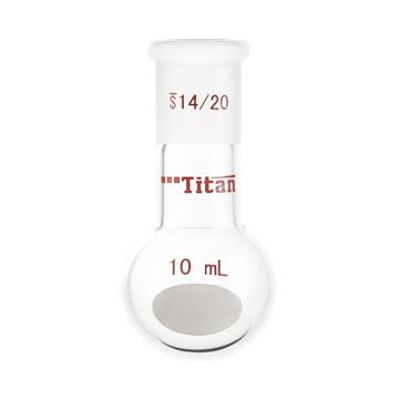 泰坦 单颈圆底球瓶，厚壁高强度，磨口：14/20，10ml 特优级 爆款，TF301410 售卖规格：1个